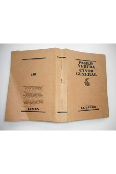 Canto general (116). El Bardo. Pablo Neruda.